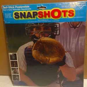 Snapshots Self Stick Baseball Posters 4 Pack NEW 11.5” X 11.5” Each poster Nice